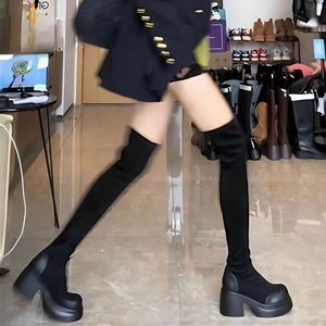 Bottes d'hiver noires imperméables en toile à talon épais de 6,5 cm pour femme Ann'S, avec fermeture éclair latérale et semelle intermédiaire en cuir véritable, soutien de la voûte plantaire - Product Image 3