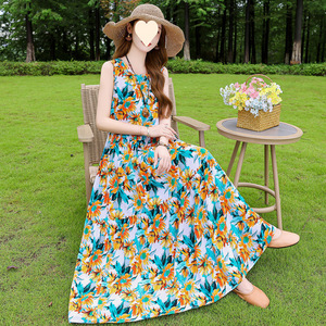<span class=keywords><strong>Robe</strong></span> bohème pour femmes, sans manches, débardeur, plage, vacances, super féerique, <span class=keywords><strong>longue</strong></span>, vêtements d'extérieur - Product Image 4