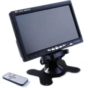 Monitor HD TFT LCD a Color de 7 pulgadas para cámaras de visión trasera de coche, cámara DVD, Ayuda de marcha atrás automática, pantalla LED, alarma, vista trasera de coche