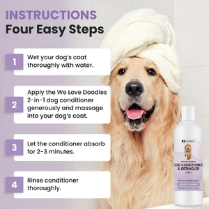 Après-shampoing et démêlant pour chien avec logo personnalisé 2 en 1 Après-shampoing pour les allergies et les démangeaisons Lotion de traitement pour les chiens et les caniches et les doodles - Product Image 4