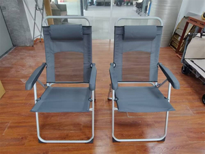 Fauteuil de camping pliable OEM portable à 6 positions, <span class=keywords><strong>chaise</strong></span> compacte pour <span class=keywords><strong>caravane</strong></span>, <span class=keywords><strong>chaise</strong></span> inclinable à dossier haut avec coussin appui-tête - Product Image 6
