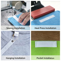 Étiquette RFID UHF personnalisée Impinj M730 ARC 8 en tissu textile, portée de lecture 10m, étanche, anti-UV, pour vêtements et chaussures de détail
