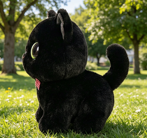 Juguete de Peluche de Gato Blanco con Orejas Marrones y Ojos Morados de 11CM-30CM, Animal de Peluche Suave para Niños Unisex - Product Image 4