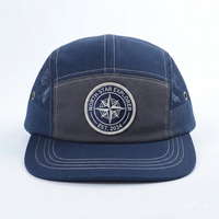 Casquette de camping personnalisée à 5 panneaux avec logo imprimé, en nylon et polyester, séchage rapide, non structurée, à fermeture snapback