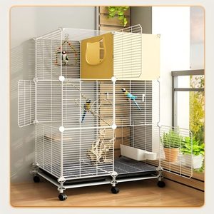 Groothandel goedkope prijs vogelkooi grote grote dierenkooi voor duiven parkieten kanaries kweek met wielen - Product Image 3