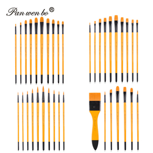 Panwenbo 10 pz pennello per pittura ad acquerello in Nylon 100% professionale arte acrilico pennelli Set pennello per pittura acrilica - Product Image 2