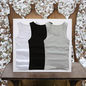 <span class=keywords><strong>Canotta</strong></span> da uomo in 100% <span class=keywords><strong>cotone</strong></span>, girocollo, traspirante, anti-pilling, anti-restringimento, bianca, lavorata a maglia, 180g, stampa serigrafica, tinta unita - Product Image 3