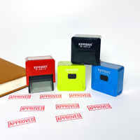 Tampon encreur automatique carré en plastique ABS, tampon en caoutchouc automatique, tampon en caoutchouc personnalisé