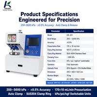 Machine d'essai de résistance à l'éclatement des cartons ondulés, testeur de résistance à l'éclatement du carton et du tissu 250-5600 kPa 0,5% ASTM TAPPI ISO