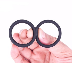 Anillo de pene doble de silicona para hombre y parejas, juguete sexual para mejorar la erección, más duro y más fuerte - Product Image 6