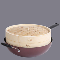 Mini panier à vapeur en bambou naturel, vente en gros, haute qualité rond, panier à vapeur en bambou, panier alimentaire