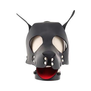 Accesorios Eróticos para Mascotas, Juguetes Sexuales <span class=keywords><strong>BDSM</strong></span>, Bondage, Fetiche Canino, Antifaz, Fetiche Canino, Juego de Sumisión, Capucha de Cuero para Juegos de Mascotas - Product Image 2