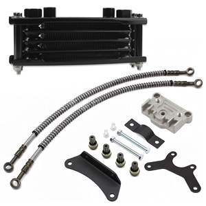 Motorcycle Accessories 4-Layer Oil <b>Cooler</b> Universal Kit M10 Screw Side Cover Oil Line Bracket Spacer Combo - Product Image 5