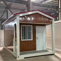 Maison préfabriquée mobile contemporaine en conteneur de 20 pieds, respirante, à assemblage rapide, démontable, en panneaux sandwich d'acier