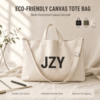 Bolso de lona para mujer, bandolera con estampado de letras estéticas, correa ajustable, gran capacidad, de algodón, para la escuela y compras