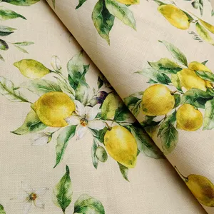 Wholesale Breathable 100% Pure Flax Linen Floral Print Digital Printed Woven Plain Linen Fabric For Dress Clothes