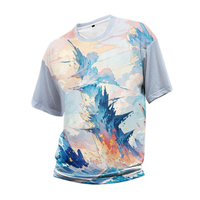 T-Shirt Pull Anime Personnalisé à Logo Imprimé pour Homme, Épaule Tombante Grande Taille et Respirant