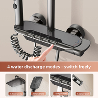 Meilleure vente en stock : Ensemble de douche thermostatique à touches piano, 4 modes, 4 sorties, jet doux, chromé – Le favori d'Europe et d'Amérique