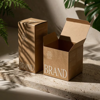 Kotak Kemasan Kosmetik Perawatan Kulit Profesional dengan Logo Kustom, Terbuat dari Kertas Kraft Biodegradable, Model Lipat Atas Bawah, Dapat Didaur Ulang, Tahan Lama, dan Kokoh
