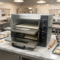 Four à pizza électrique multifonction pour boulangerie et restaurant, qualité professionnelle avec protection contre la surchauffe, thermostat réglable
