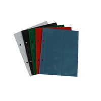 Pages de classement transparentes en PP à chargement par le haut, 2 trous, 4 pochettes, pour rangement de cartes de jeu de collection et de tournois