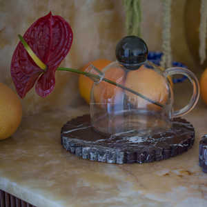 Rosa Levanto nampan marmer, hiasan rumah ornamen Display piring berlekuk marmer merah nampan <span class=keywords><strong>Shower</strong></span> - Product Image 3