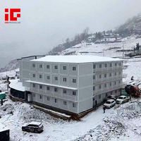 Maison préfabriquée modulaire à 4 étages, appartement en kit, dortoir, maison préfabriquée en conteneur avec fonctionnalité résistante à la neige