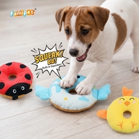 Famipet Fabricant Grossiste Nouveau Thème Printanier Donut Animal Design Jouet Sonore en Peluche Douce et Froissée pour Animaux de Compagnie Jouets Sonores pour Chiens