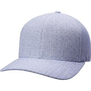 Unisex Heather <b>Grey</b> <b>Baseball</b> <b>Cap</b> Textured Linen Blend Blank Structured Low Profile Dad Hat Wholesale Bulk - Product Image 1