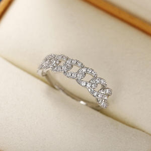 F1554 <b>Eternity</b> Band <b>Rings</b> Women's Wedding <b>Cubic</b> <b>Zirconia</b> Pave Setting Round Stone Fashion Jewelry - Product Image 2