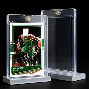 35pt ワンタッチマグネット式カードホルダー - UVカットクリアハードプラスチックケース（トレーディングカード・スポーツゲームカード用） - Product Image 2