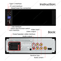 6,86 Zoll USB AUX Autoradio Universaltyp Unterstützt Kabelloses Car-Play Android-System Touchscreen 1DIN Auto-DVD-Player MP5 MP3