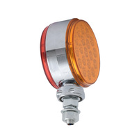 Nouvelle lampe de position latérale LED ronde bicolore 12V 24V pour camion, avec modes clignotant et fixe, feu de dégagement et d'avertissement pour remorque