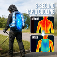 Gilet climatiseur portable et rafraîchissant avec système de refroidissement par eau et poche à glace pour la pêche, la randonnée, le jardinage et le soulagement de la chaleur