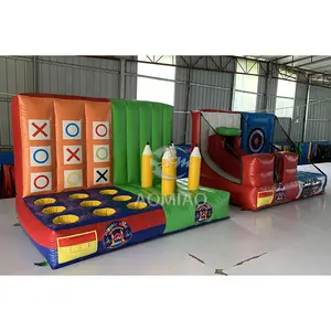 Juego de baloncesto inflable, juego de carnaval, combinación de juego de férula inflable