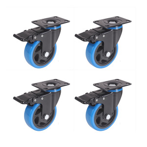 OEM Factory <span class=keywords><strong>Amazon</strong></span> 2,5 ''3'' 4 ''5'' 6 ''Ruedas <span class=keywords><strong>de</strong></span> ruedas industriales <span class=keywords><strong>de</strong></span> PVC azul para gabinete <span class=keywords><strong>de</strong></span> herramientas <span class=keywords><strong>de</strong></span> servicio y ruedas <span class=keywords><strong>de</strong></span> gabinete rodante - Product Image 2