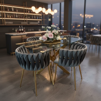 Chaises de salle à manger en velours de luxe classiques modernes en gros d'usine, meubles de salle à manger, fauteuils de restaurant, meubles d'hôtel