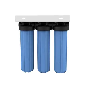 Alloggiamento del filtro dell'acqua BB trasparente da 20 pollici di alta qualità alloggiamento della cartuccia blu grande ad alta pressione a 3 stadi
