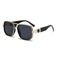Nouvelles Lunettes de Soleil Rétro 2026 pour Hommes, Monture Imprimé Léopard, Verres Dégradés, Protection UV400