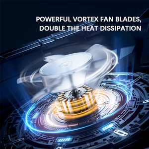 Ventilador y Radiador F31 con Batería Integrada y Luces RGB, Soporte para Teléfono con Control de Juegos para Uso en Escritorio - Product Image 6