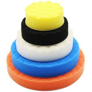 Paquete de 5 máquinas pulidoras de ruedas con patrón de tortuga autoadhesivas, almohadilla de limpieza Hexagonal de 3-7 pulgadas, herramienta de encerado y pulido de automóviles - Product Image 6