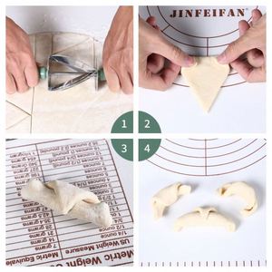 New Product Baking Tool Stainless Steel Roller Cutter Croissant Cutter With PP Handle - Product Image 3