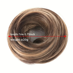 FQ03 Perruque Chignon en Fibre Haute Température, Ligne de Cheveux Naturelle, Style Roulé 7cm, Outil de Coiffure Simulée pour Femmes - Product Image 1