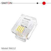 Connecteur modulaire RJ11 6P4C UTP plaqué or