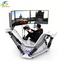 Simulador de Carreras de Autos VR, Máquina de Juegos de Arcade, Realidad Virtual 9D, 360 Grados, 6 Ejes, 3 Pantallas, Precio de Fábrica