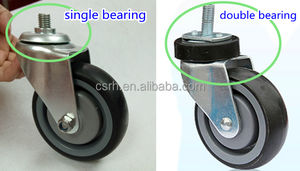 RH-STC4R-01 Roda Aksesori Troli Supermarket Roda Troli untuk Ritel Online Berkualitas Tinggi 4'' TPR Caster untuk Troli Supermarket - Product Image 5