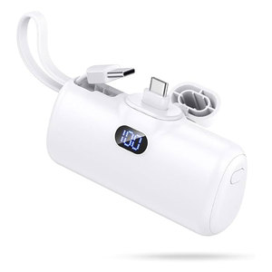 <span class=keywords><strong>Batterie</strong></span> <span class=keywords><strong>externe</strong></span> Capsule 5000 mAh avec écran LED, <span class=keywords><strong>chargeur</strong></span> portable pour <span class=keywords><strong>iPhone</strong></span>, câble <span class=keywords><strong>de</strong></span> charge rapide, Powerbank, <span class=keywords><strong>batterie</strong></span> <span class=keywords><strong>externe</strong></span> - Product Image 1
