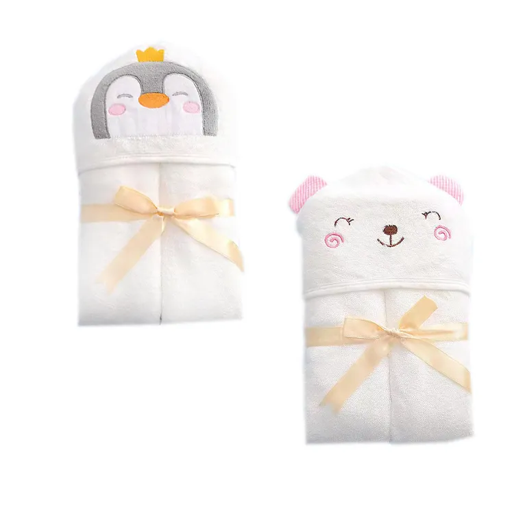 Cute Cartoon Patterns Soft Hooded Cloak Bathrobe Blanket Kids Toddler Baby Bath Towel Comfortable Kids Bathrobe