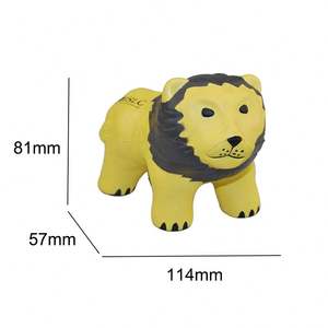Balles anti-stress Lion personnalisées en mousse éponge, en gros, avec logo personnalisé, pour la publicité - Product Image 3