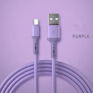 1M 2024 Hot Selling Macaron Liquid Silicone Rubber Usb A-M To Micro For Charing And Data Transmission Usb Cable Assembly